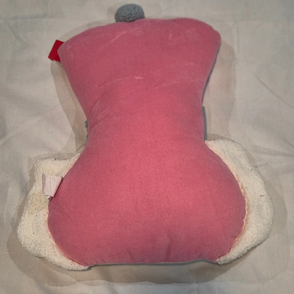 Holiday Pillow Nutcracker Head Unisex OS Pink Excellent Plush Embroidered Decor